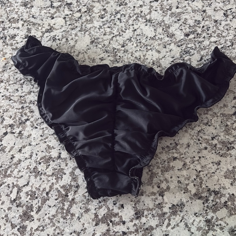 Black Ruffle bikini bottom - Picture 2 of 2